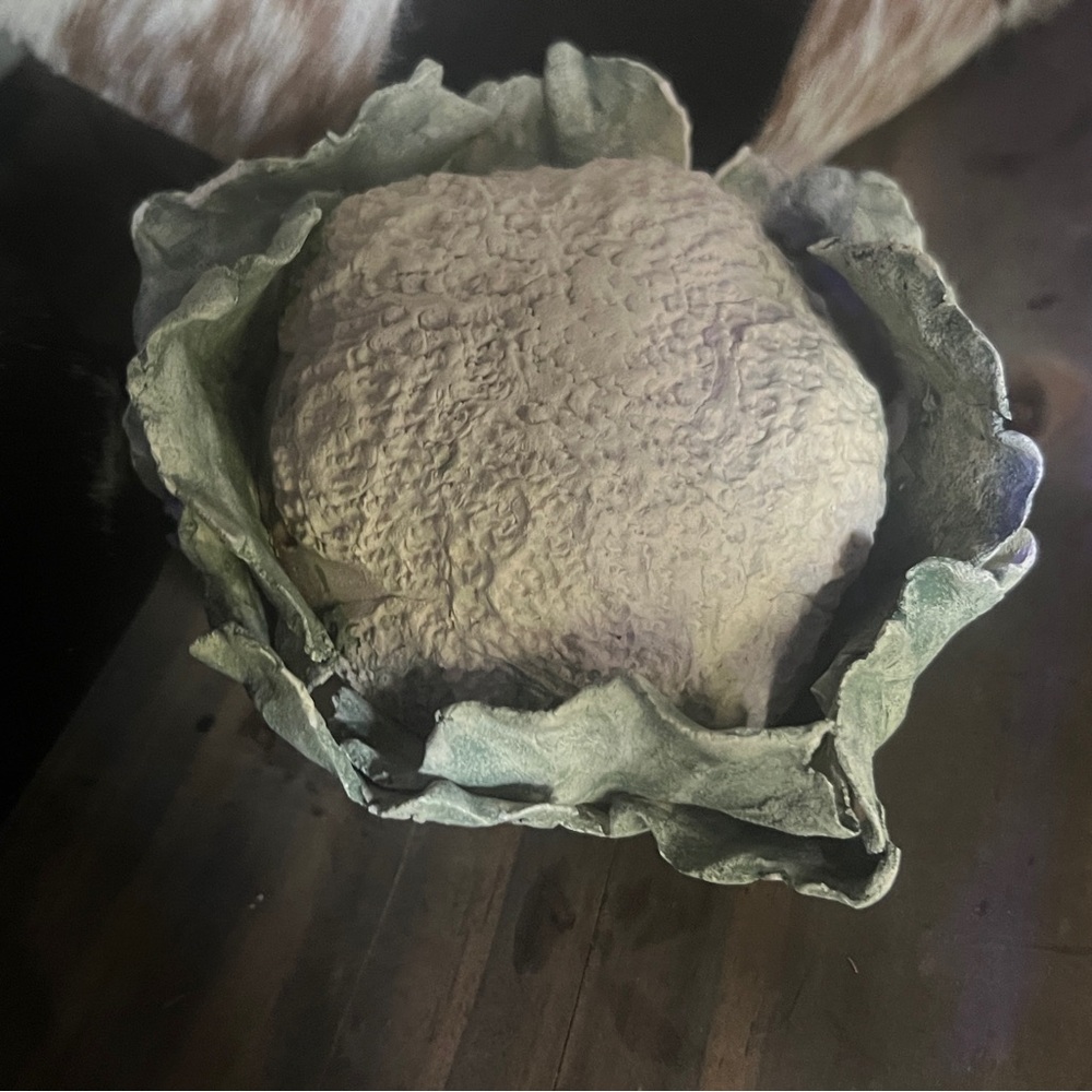 VINTAGE Decorative Cabbage Sculpture !what a unique piece !!!